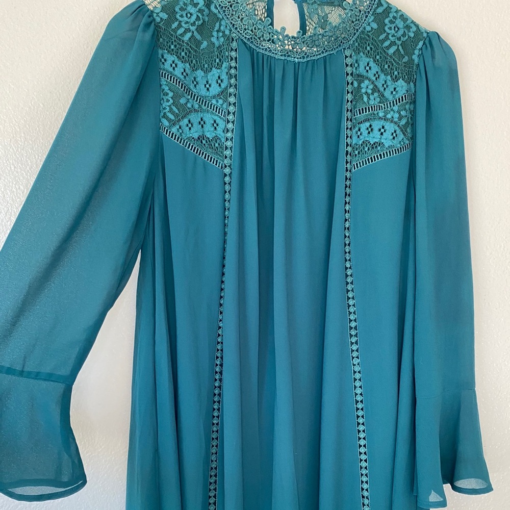 Andreè long Green boho beautiful holiday dress
